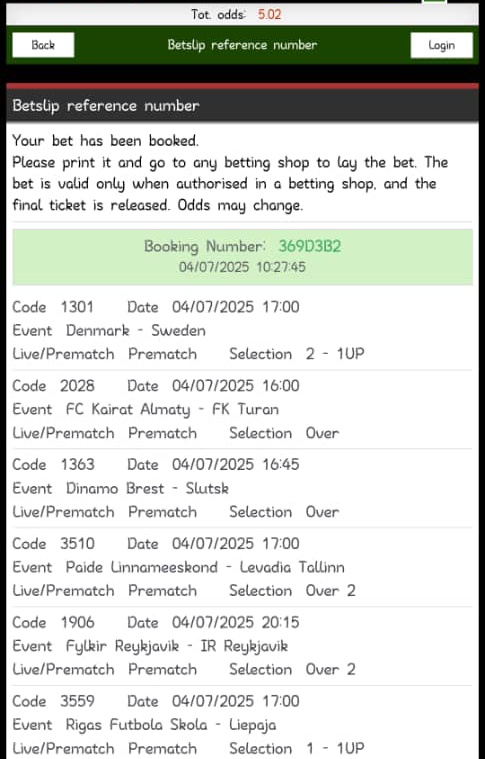 2 &amp; 5 Odds on BET9JA 

369C3RJ (2 ODDS)
369D3B2 (5 ODDS)