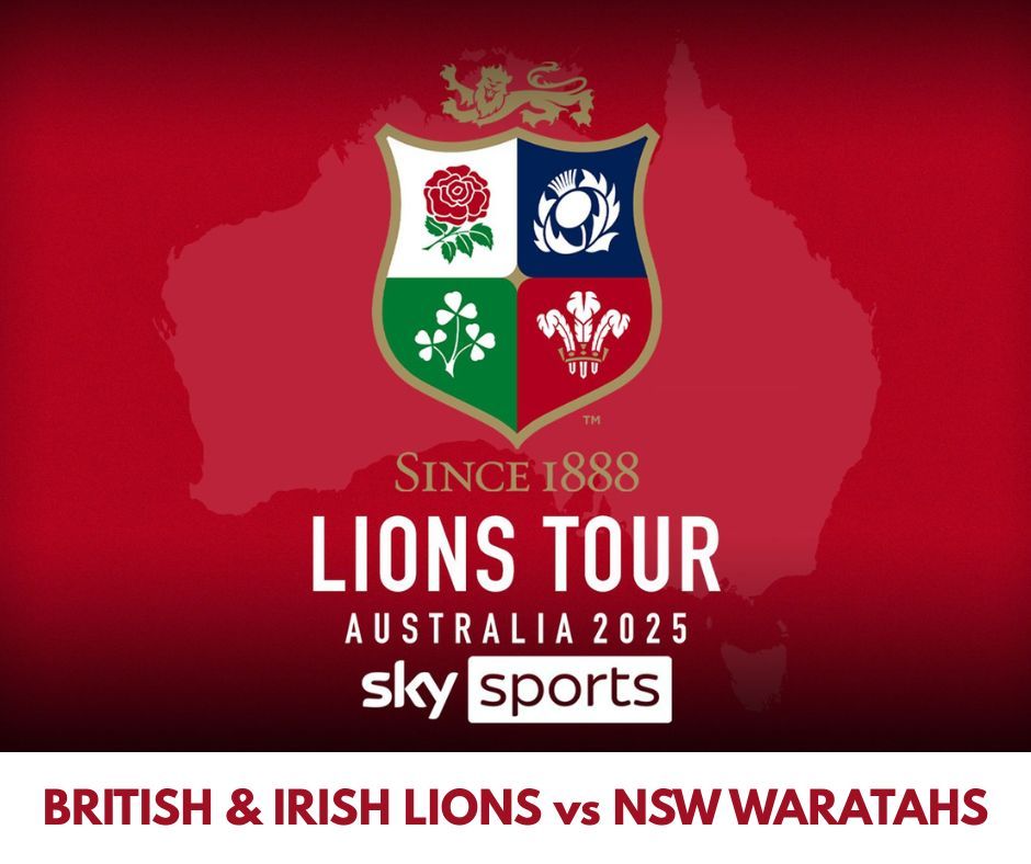 Join us on Saturday in the 1869 Bar for the next game of the British &amp; Irish Lions tour as Andy Farrell's men take on NSW Waratahs in an 11:00am kick off.

#Lions