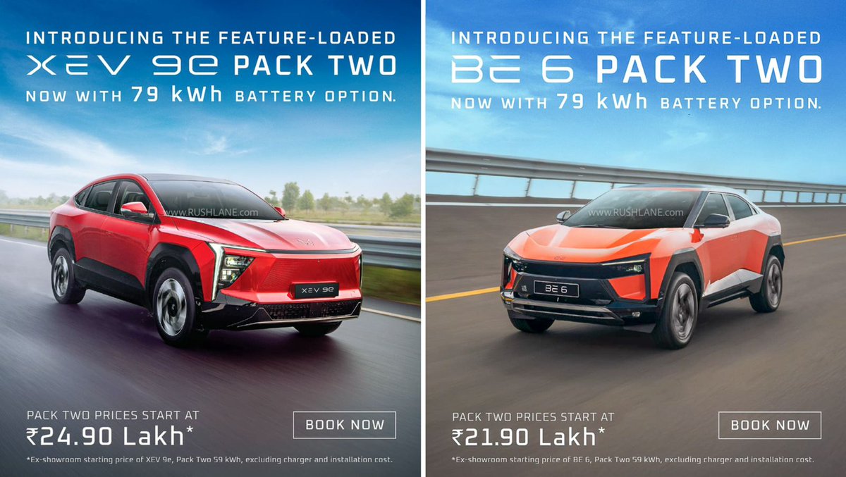 Mahindra To Begin Deliveries of BE 6 and XEV 9e Pack Two From End-July dlvr.it/TLkQ7b