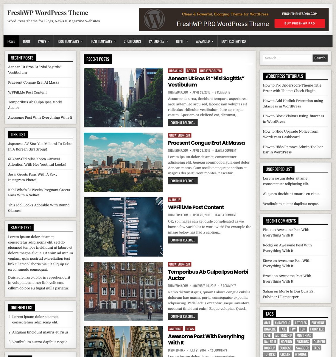 "FreshWP" updated to v1.0.9 – coding fixes applied for smoother performance!
Great for clean, modern WordPress blogs.
🔗 themesdna.com/freshwp-wordpr…
#WordPress #ThemeUpdate #FreshWP