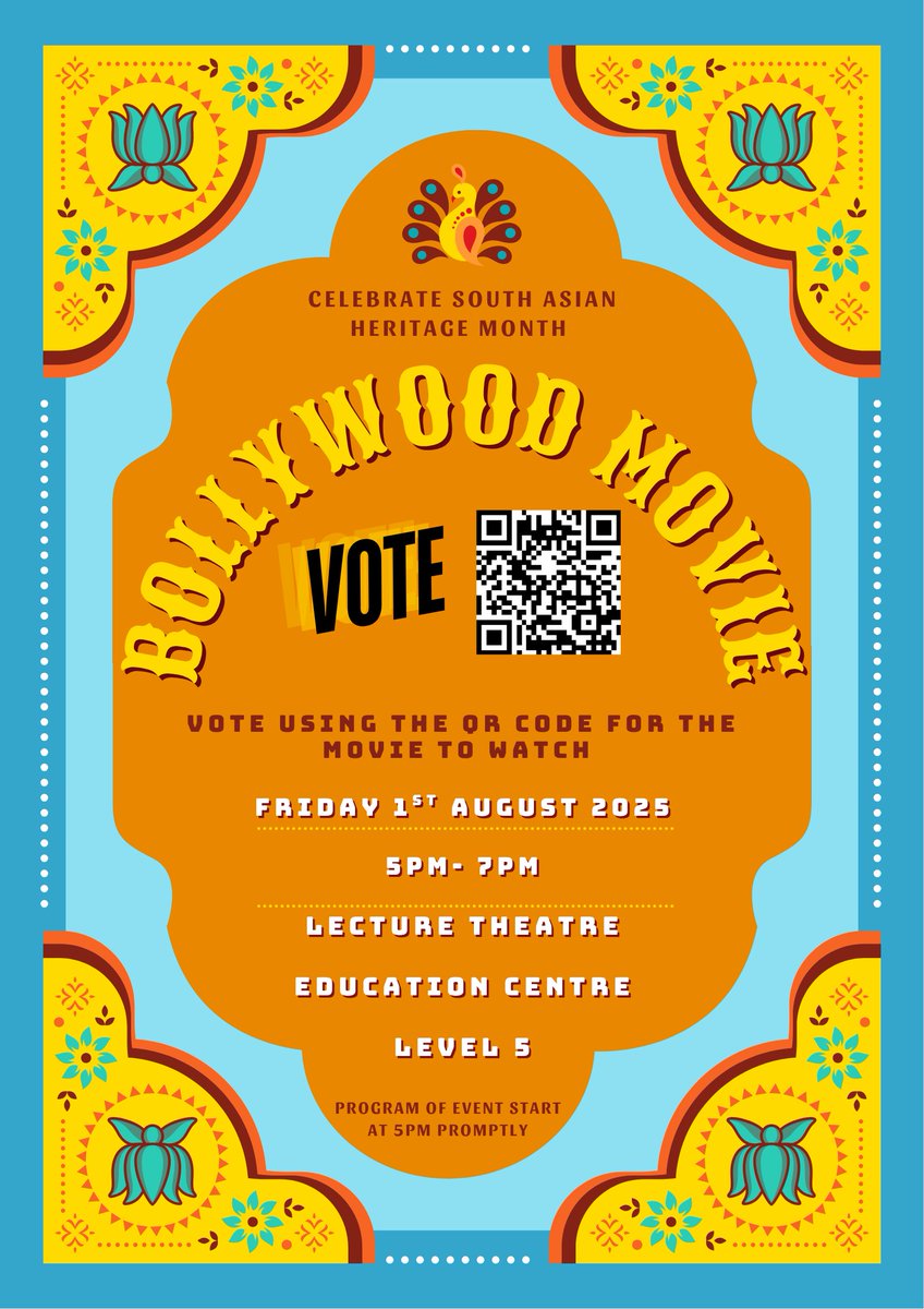 Can we have a #SouthAsianHeritageMonth without mention of Bollywood.

The dancing superstar has the stage on Tuesday.

We have an evening of Song &amp; Dance to bring to an end the amazing week of celebrations.

What movie will it be?