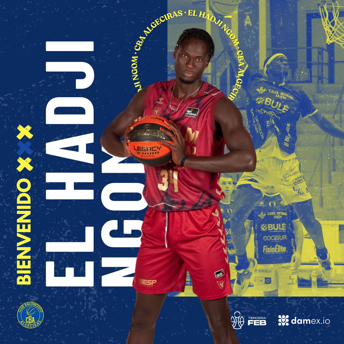 ✅ | <a href="/CB_Algeciras/">Club Baloncesto Algeciras 'CBA'</a> se hace con los servicios del pívot El Hadji Ngom.

Procede del <a href="/JaenFSbasket/">Jaén Paraíso Interior FS Baloncesto</a> y ha promediado 5,3 puntos y 4,8 rebotes en liga regular con una media de casi quince minutos por partido en pista.

Mide 2.07 metros y es la tercera pieza del proyecto.

#Ngom2026.