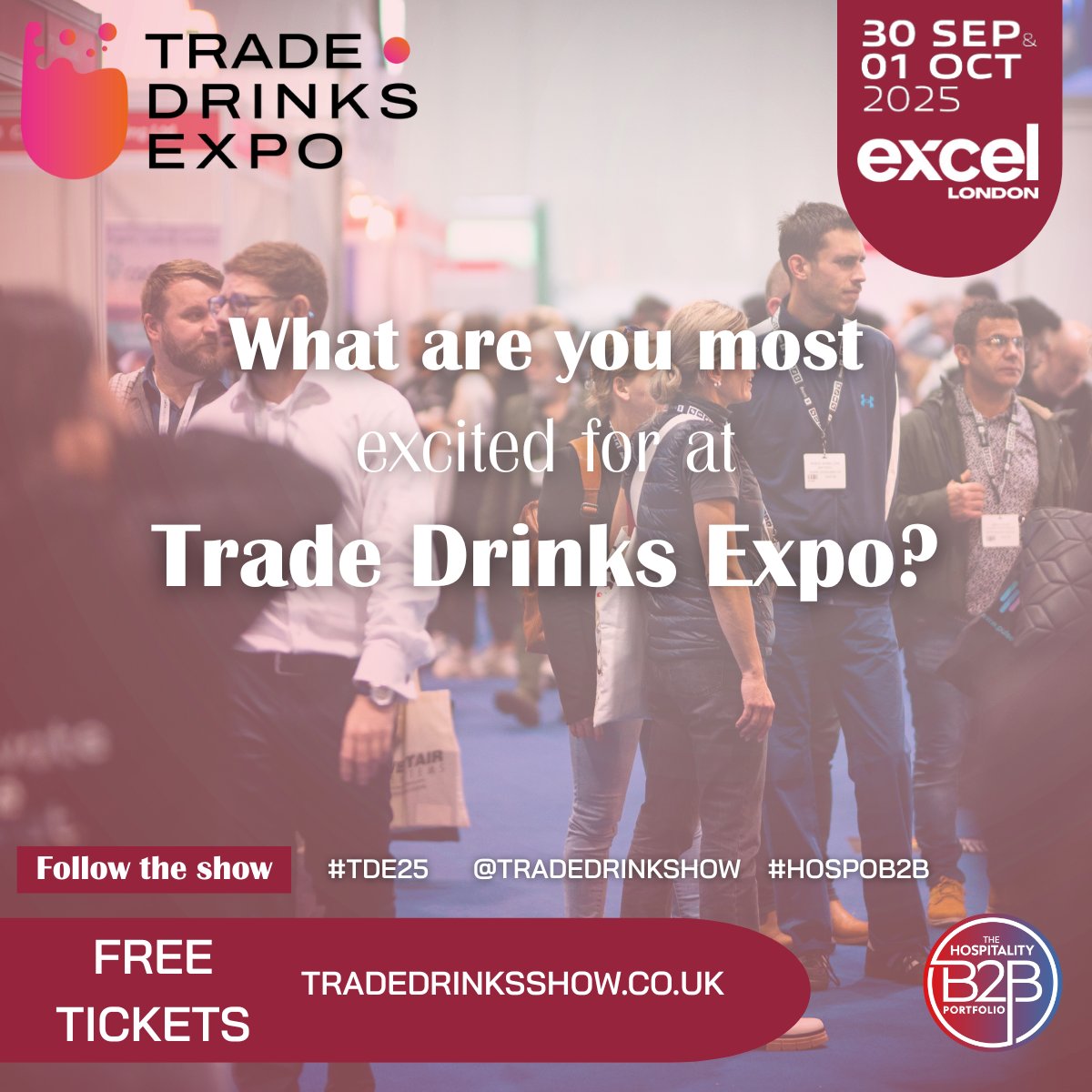 tradedrinksshow's tweet photo. What are you most excited for at #TradeDrinksExpo? 👀🍸
🌟 Keynote sessions
🌿 Sustainability Trail
🏆 Innovation Awards
🤝 Networking galore

🎟️ Get your tickets now: https://t.co/h3MYHn5v0c
#DrinksIndustry #TradeDrinks #HospoB2B #TDE25 https://t.co/IKvy7qg5U8