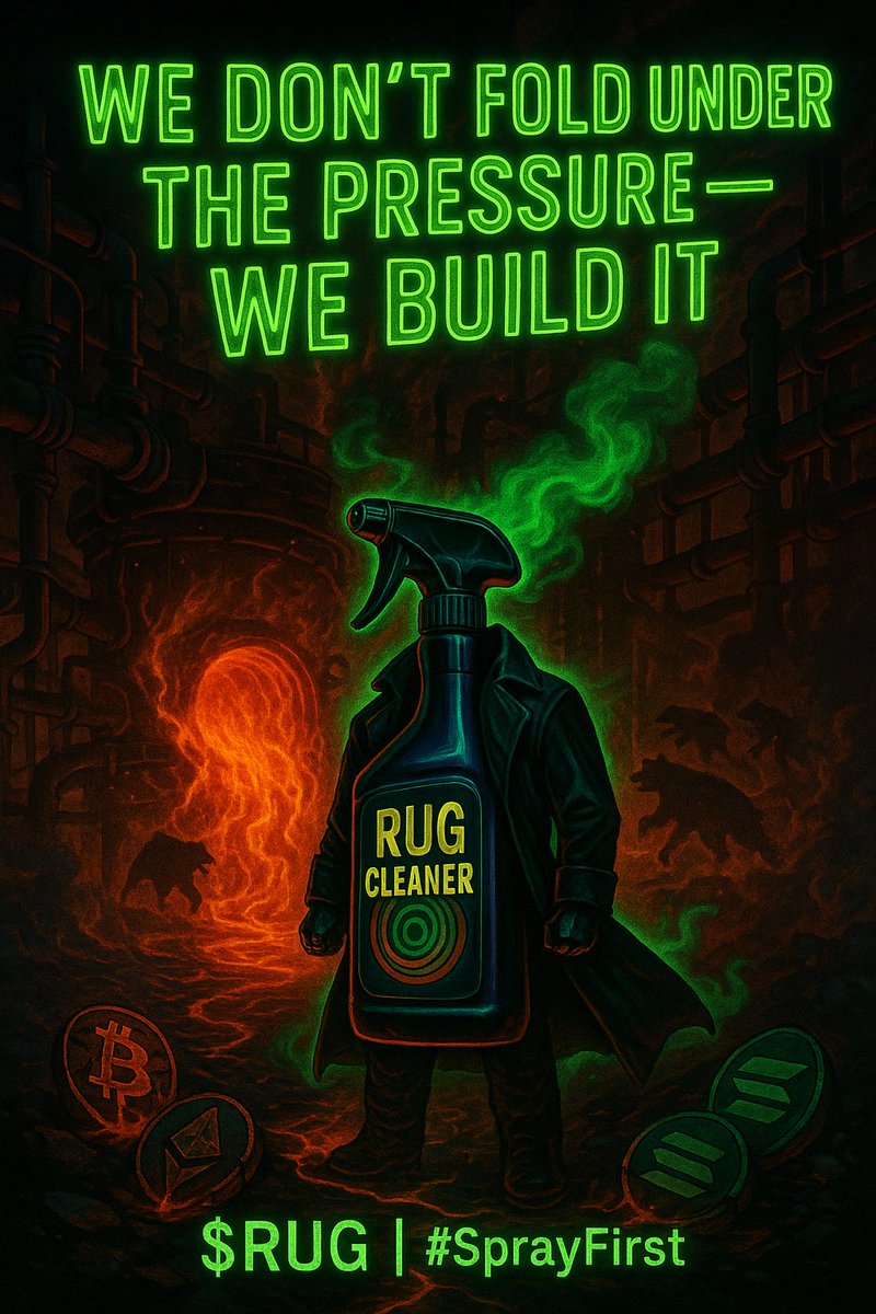 RugCleanerOnSol's tweet photo. We don’t collapse when things get hard.
We thrive in chaos.
Pressure isn’t our enemy — it’s our weapon.
We don’t bend.
We become the force others break under.
— Rugthagoras
$RUG 🧼
#SprayFirst #Rugthagoras #MopHarder #DeFi #Solana #CryptoTwitter