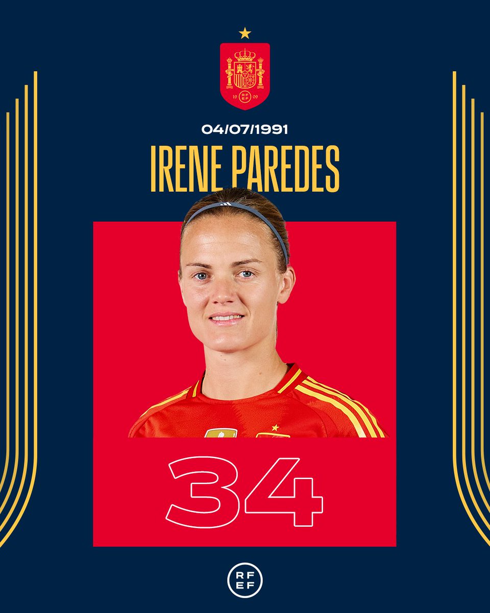 Spanish Football (@spainisfootball) on Twitter photo ๐ซถ What a great time for our captainโs special day, right in the middle of the #WEURO.
๐ฅณ <a href="/Irene_Paredes4/">Irene Paredes</a> is celebrating turning 34!
Our big win comes as the perfect early birthday present!
#JugarLucharYGanar ๐ซถ What a great time for our captainโs special day, right in the middle of the #WEURO.
๐ฅณ <a href="/Irene_Paredes4/">Irene Paredes</a> is celebrating turning 34!
Our big win comes as the perfect early birthday present!
#JugarLucharYGanar