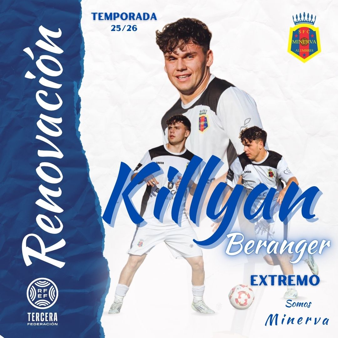 📢 ¡𝗥𝗘𝗡𝗢𝗩𝗔𝗖𝗜Ó𝗡! |
𝗞𝗶𝗹𝗹𝘆𝗮𝗻 𝗕𝗲𝗿𝗮𝗻𝗴𝗲𝗿 se queda en casa.
🔥Velocidad
🎯 Desborde 
💥 Gran golpeo

¡ Vamos, Killyan ! 💪🏼

#SomosMinerva