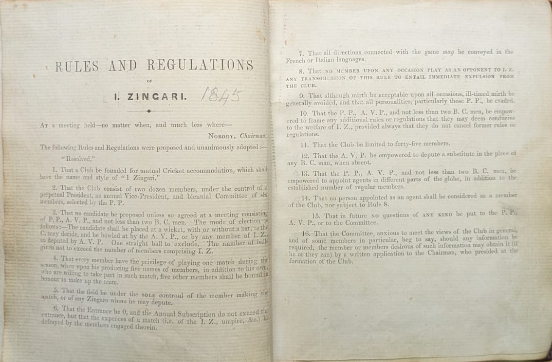 archivist_al's tweet image. 4th July marks another famous foundation, that of I Zingari, 180 years old today! The wandering club is one of the oldest anywhere in the world and still going strong today, founded by members of MCC, they feature in the oldest known photograph at Lord's.