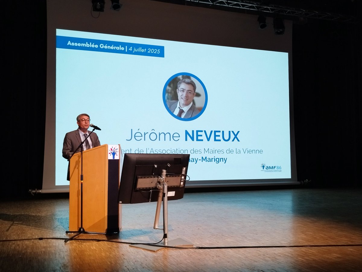 Association des maires de la Vienne (@amfvienne) on Twitter photo #AssembleeGenerale
▶️ Intervention du président de l'<a href="/AMFVienne/">Association des maires de la Vienne</a> <a href="/JeromeNeveux86/">Jérôme NEVEUX</a>
▶️ "Nous sommes passés de maire bâtisseur à maire rénovateur" #AssembleeGenerale
▶️ Intervention du président de l'<a href="/AMFVienne/">Association des maires de la Vienne</a> <a href="/JeromeNeveux86/">Jérôme NEVEUX</a>
▶️ "Nous sommes passés de maire bâtisseur à maire rénovateur"