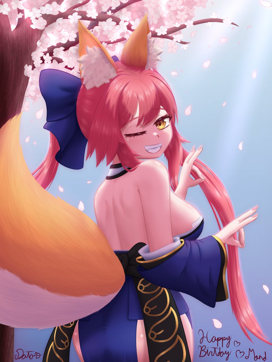 Dibujo de Tamamo para <a href="/Mond_FeuerVT/">Mond Feuer Chibi Vtuber</a> 
Feliz cumpleaños &lt;3 te quiero mucho
#Tamamo #FGO #TamamoNoMae