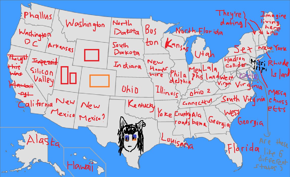 I (who has never been to the US) tried naming US states from my memory
