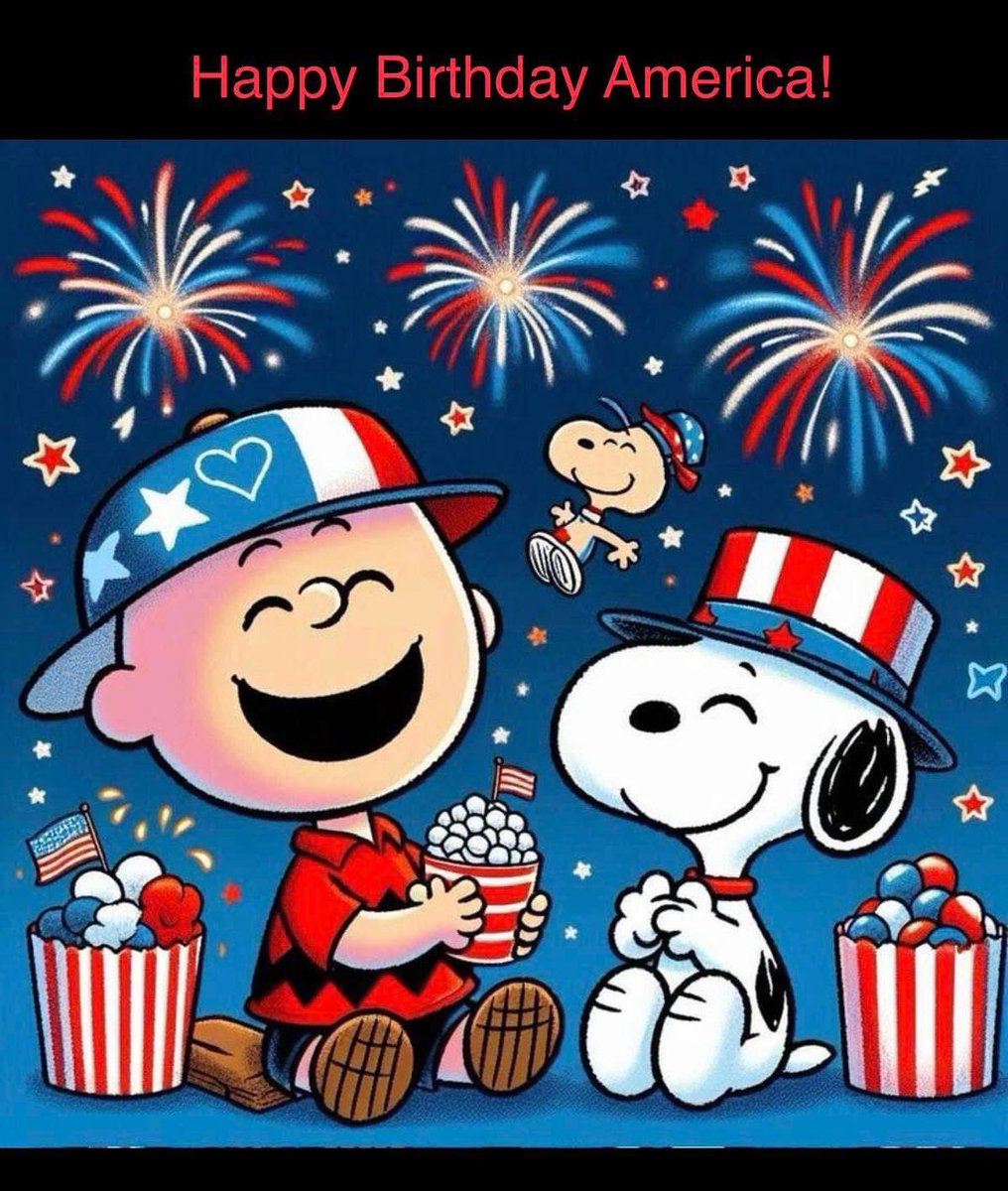 Good morning and Happy Birthday America! ☀️☕️🇺🇸 Have a great day and be safe! ❤️🤍💙🎆