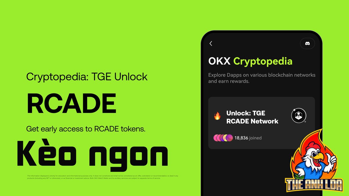 anh60a's tweet photo. 💵 OKX TGE : Săn whitelist mua IDO Revolving Games (kèo ngon)

✅ Revolving Games đã huy động vốn thành công $ 32.55M
😵 Win : ???
✨ Người chiến thắng whitelist sẽ cần tranh mua IDO vào lúc 21h00 ngày 07/07/2025 trên Fjord Foundry. Tối đa mua được 15 $ARB (15 USD ARB và 0.005 ETH mạng Arbitrum làm phí )
⏱  Thời gian công bố whitelist : ???

🐔 Task :
🔴 Link đăng kí tài khoản OKX : https://t.co/RWjlOCqtrA
🔴 Link tải ví OKX Wallet : https://t.co/eQ1iRSgTrq
🔴 Link airdrop : https://t.co/3HZoimmgsp
🔴 Yêu cầu tham gia:
 • Follow dự án Revolving Games trên X
 • 20 USDT giá trị của bất kỳ cặp nào trên mạng lưới Arbitrum One, Arbitrum Nova hoặc Ethereum trên OKX DEX trong khoảng thời gian từ 00:00 ngày 16 tháng 6 năm 2025 - 00:00 ngày 30 tháng 6 năm 2025 (HKT)
 • Hold tối thiểu 10$ tài sản trên mạng Arbitrum
🔴 Kết nối ví OKX Wallet & Hoàn thành nhiệm vụ mạng xã hội
🔴 Done

🔑 Chi tiết : https://t.co/EhED1EyT9z

📹 Video HD : https://t.co/5aceKSnBK0

⛔️ Cẩn thận với các bình luận người dùng để 12 từ bảo mật ví phía dưới các video và bài đăng. Tuyệt đối ko nhập 12 từ đó vào ví của bạn.
🔼 List cộng đồng The Anh LDA : https://t.co/QW9uvqItzB

#Airdrop #Airdrops #TheAnhLDA #Crypto #Bitcoin #BTC #testnet #retroactive #OKX $RCADE @okx_vietnam