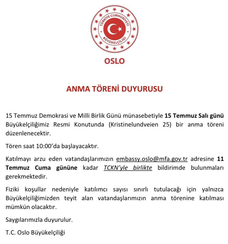 Türkiye in Norway (@tc_oslobe) on Twitter photo 