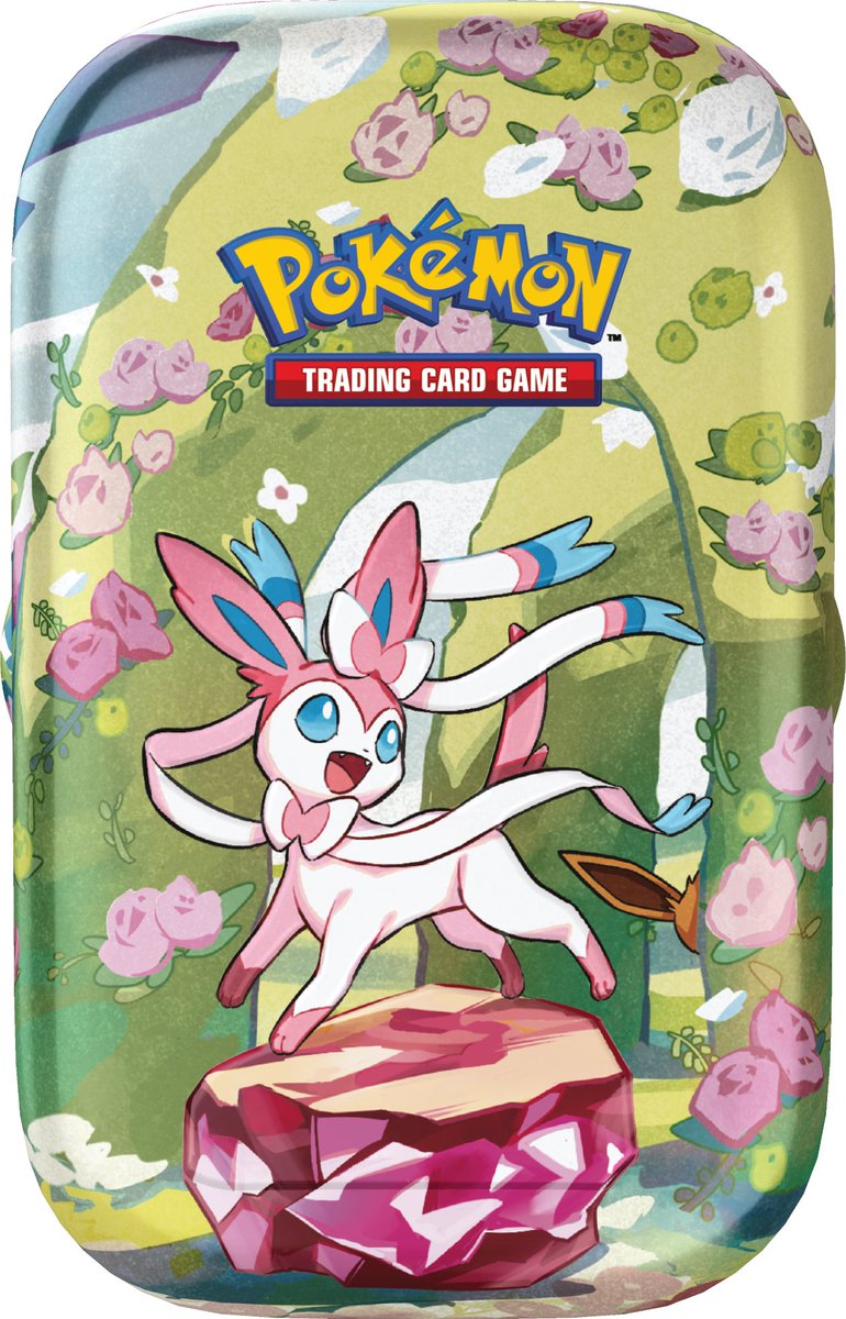 _KING_GIDORA_'s tweet image. 【お知らせ】 海外で発売されましたPokémon TCG:Paldean Fates Mini Tin ブイズ缶のイラストを描かせていただきました! #ポケカ #ポケモンカード #PokemonTCG