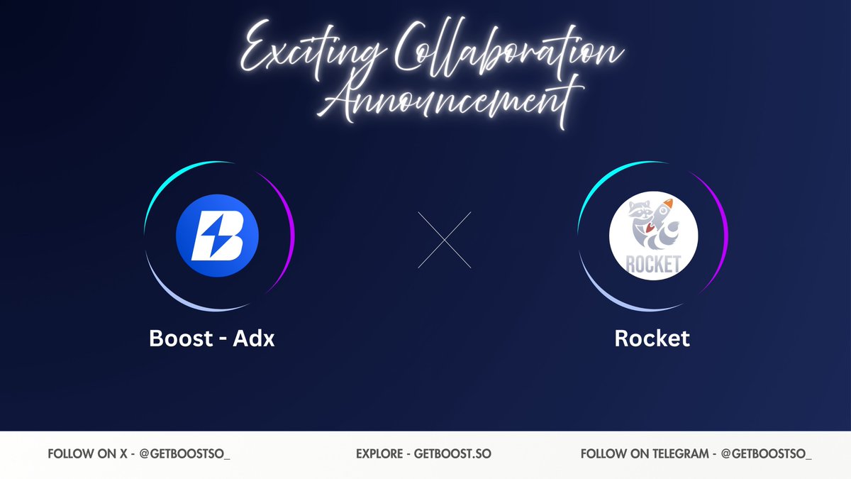 Boost | AdX (@getboostso_) on Twitter photo Boost x Rocket Launchpad : Powering Web3 Growth from Launch to Scalable Reach ⚡
<a href="/Rocket_IDO/">🦝Rocket | Launchpad</a> is empowering top-tier blockchain ventures with a secure, scalable IDO platform across DeFi, GameFi, SocialFi, AI, and more.
<a href="/getboostso_/">Boost | AdX</a> brings precision advertising to Web3 Boost x Rocket Launchpad : Powering Web3 Growth from Launch to Scalable Reach ⚡
<a href="/Rocket_IDO/">🦝Rocket | Launchpad</a> is empowering top-tier blockchain ventures with a secure, scalable IDO platform across DeFi, GameFi, SocialFi, AI, and more.
<a href="/getboostso_/">Boost | AdX</a> brings precision advertising to Web3