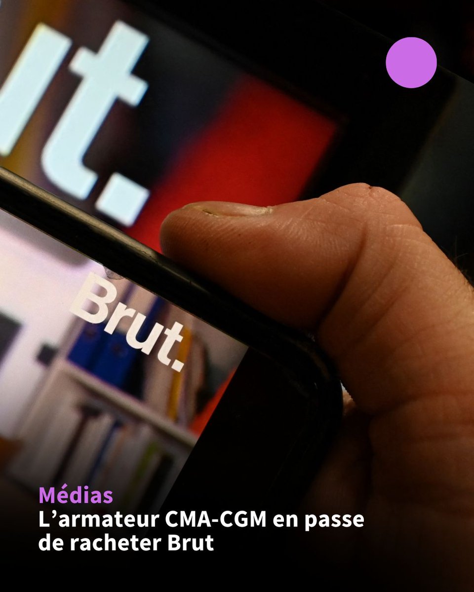 📲 Le groupe CMA CGM de l'homme d'affaires Rodolphe Saadé est entré en "négociation exclusive" en vue de l'acquisition du média vidéo en ligne Brut, dont il est déjà actionnaire, a-t-il indiqué.