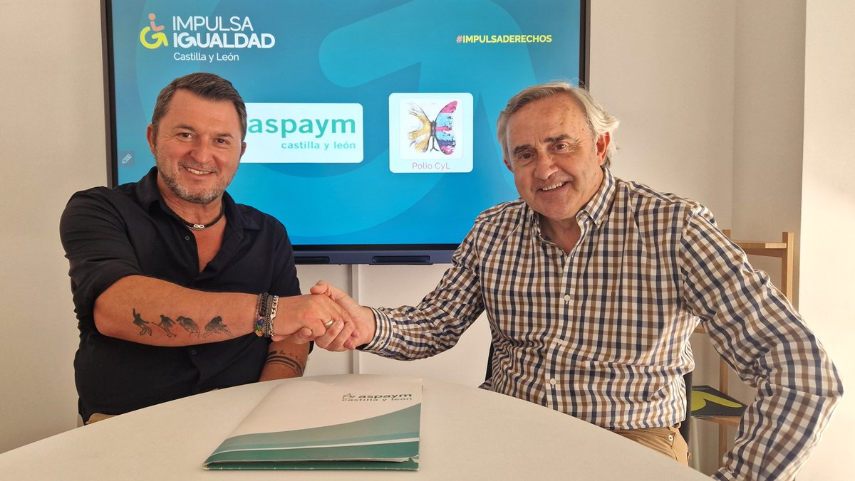 IMPULSA_CyL's tweet image. La Fundación @Aspaym_CyL y la Asociación de Afectados de Poliomielitis y Síndrome Post-Polio de #CastillayLeón se alían para que sus socios/as puedan beneficiarse de servicios en ámbitos como rehabilitación, salud, turismo o #accesibilidad digital.

➡️bit.ly/4lErZCF