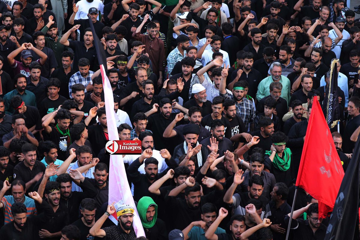 DKashmirimages's tweet photo. Historic 8th Muharram procession taken out early morning from Guru Bazar Srinagar, moving through Lal Chowk and M.A. Road to Hyderia Hall Dalgate.
#8thMuharram #MuharramProcession #Srinagar #GuruBazar #LalChowk #MAroad #HyderiaHall #muharram1447 #kashmirimages https://t.co/jC8bVYOoTR