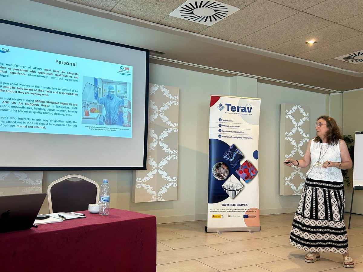 Resultados de la plataforma TERAV GMP, pruebas de potencia y calidad, con su coordinadora María Eugenia Fernández Santos. La apuesta por el desarrollo de terapias seguras, accesibles y coste-efectivas. <a href="/red_terav/">TERAV</a>