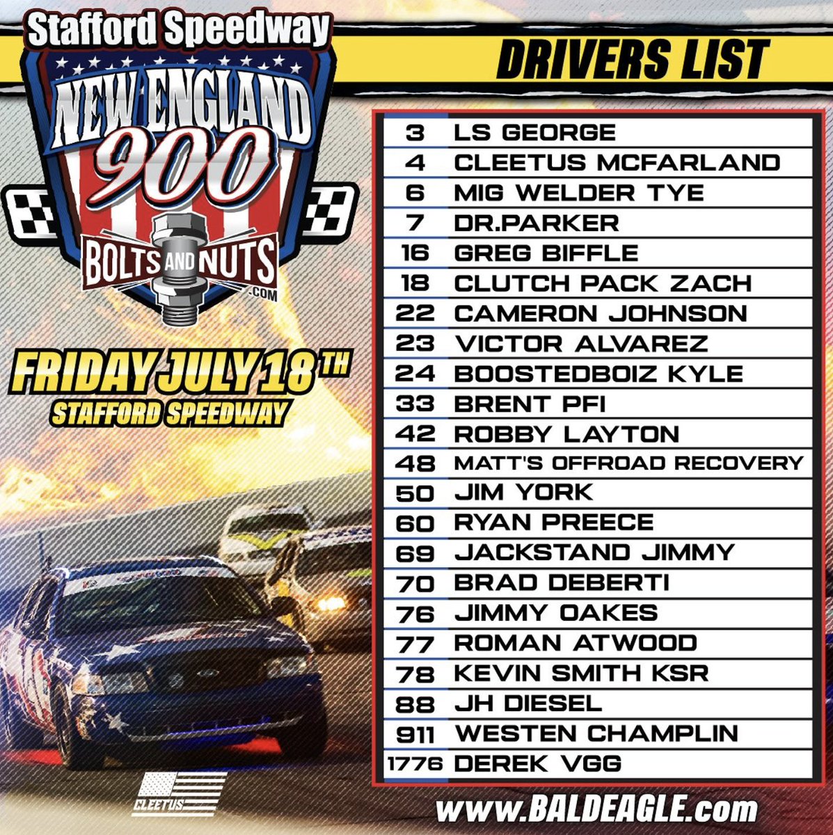 A STAR-STUDDED roster is lined up for this year's New England 900! Who's going home with all the glory ⁉

🎟 Time to get tickets is running thin. Reserve your seat TODAY!