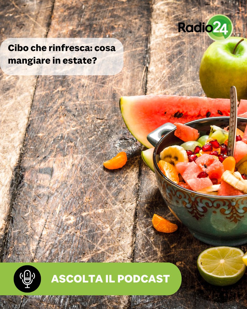 Obiettivo Salute Radio 24 (@os_radio24) on Twitter photo āļø Cibo che rinfresca davvero: cosa mangiare in estate per sentirsi leggeri, idratati e svegli? Ne parliamo a Obiettivo Salute Risveglio con il dottor <a href="/Luca_Avoledo/">Dr. Luca Avoledo</a> #alimentazione #benessere radio24.ilsole24ore.com/programmi/obie⦠āļø Cibo che rinfresca davvero: cosa mangiare in estate per sentirsi leggeri, idratati e svegli? Ne parliamo a Obiettivo Salute Risveglio con il dottor <a href="/Luca_Avoledo/">Dr. Luca Avoledo</a> #alimentazione #benessere radio24.ilsole24ore.com/programmi/obieā¦