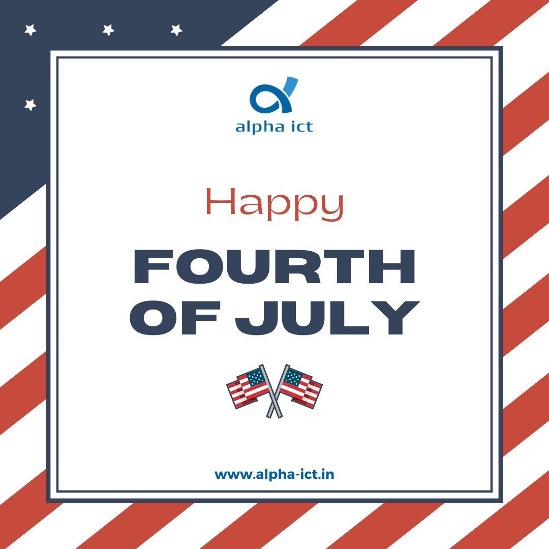 AlphaICTLLP's tweet photo. Happy 4th of July!
Wishing you and your family a joyful Independence Day.
.
.
#IndependenceDay #FourthOfJuly #July4th #Freedom #Celebration #USA #ProductEngineering #AlphaICT https://t.co/ZLhrg9oQwN