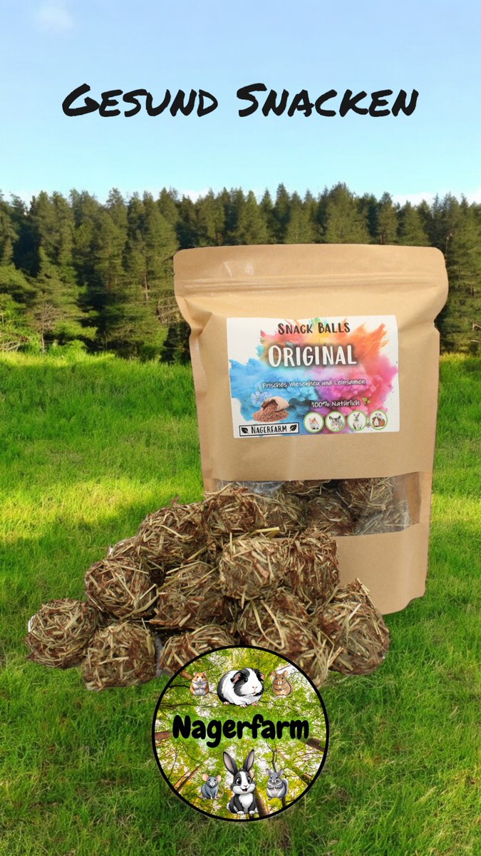 nagerfarm's tweet image. 🌟 Snack Balls - Original – der gesunde Snack für Meerschweinchen, Kaninchen, Hamster &amp;amp; Co.
🌾 Getreidefrei, rohfaserreich &amp;amp; zahnfreundlich
❄️ Schonend getrocknet bei max. 42 °C
🌿 Leinsamen für Haut &amp;amp; Fell

#SnackBalls #Nagerfutter #Fellnasen #Getreidefrei #Tierliebe #Nagerfarm