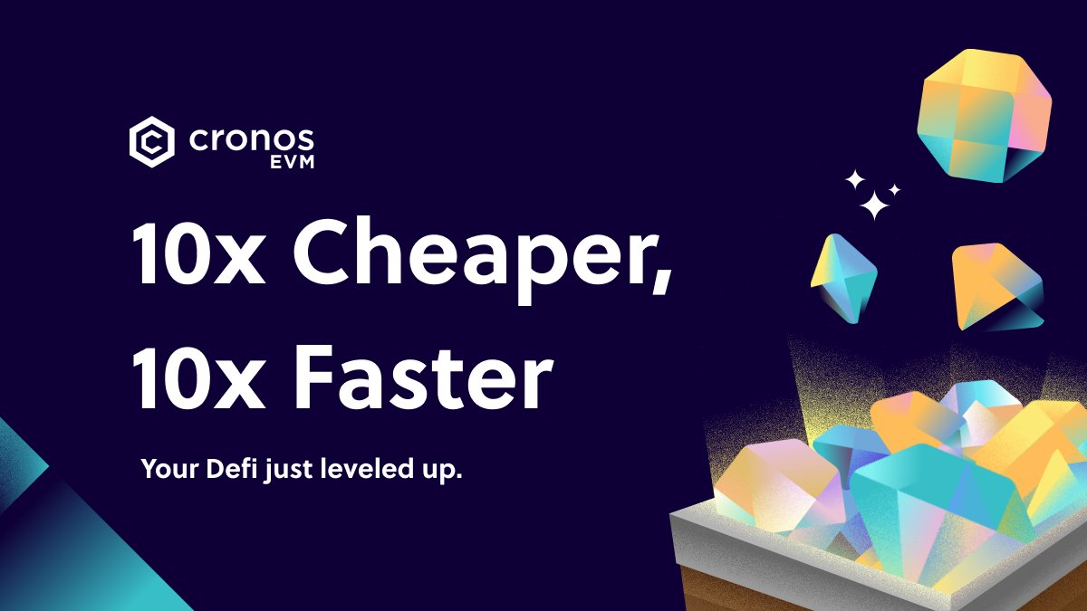 Since June <a href="/cronos_chain/">Cronos</a> kept on delivering!

✅ 10X reduction in base gas fees
✅ 10x faster block time (5.6s → 0.5s)

With that, your experience on VVS Finance just got a whole lot better and cheaper 💪

Lower costs, lightning speed, smoother transactions.
#CROFam #MoleFam