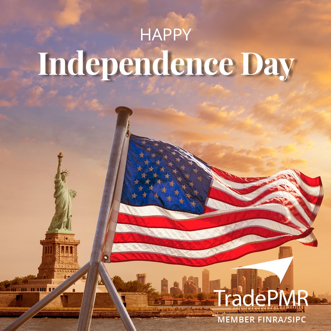 Happy 4th of July from TradePMR!
Our offices are closed today in celebration of Independence Day.

Wishing you a joyful and safe holiday. Thank you for being part of the TradePMR community. 🇺🇸