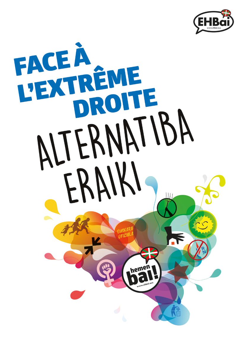 🗣️ Eskuin muturraren eta bere ideia atzerakoien aitzinean, EHBaik uda honetan zehar Ipar Euskal Herriko herrietan eta bestetan zabalduko du kanpaina berri bat, “Face à l’extrême droite, alternatiba eraiki!” lemapean.