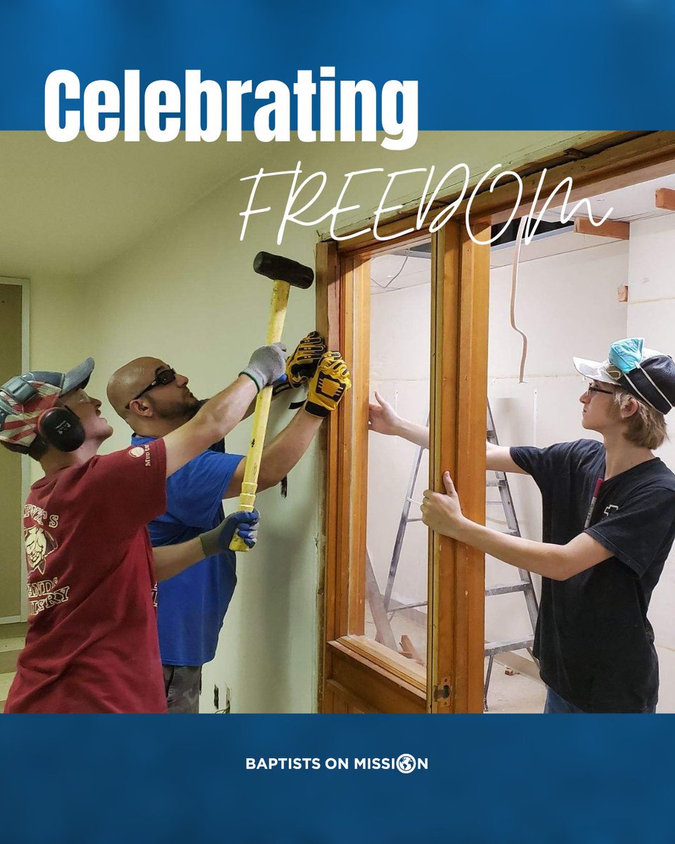 nc_missions's tweet image. As you thank the Lord for the freedoms we have, remember to also pray for the 100's of volunteers working across our state and nation today. Throughout Eastern and Western NC, Appalachia, PA and the Rocky Mountain region, volunteers are sharing the good news and love of a Savior.