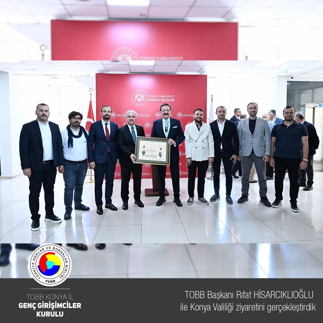 TOBB GGK Konya İl İcra Kurulu Üyelerimiz ve TOBB Başkanımız Rifat Hisarcıklıoğlu ile birlikte Konya Valisi İbrahim Akın’ı ziyaret ettik.