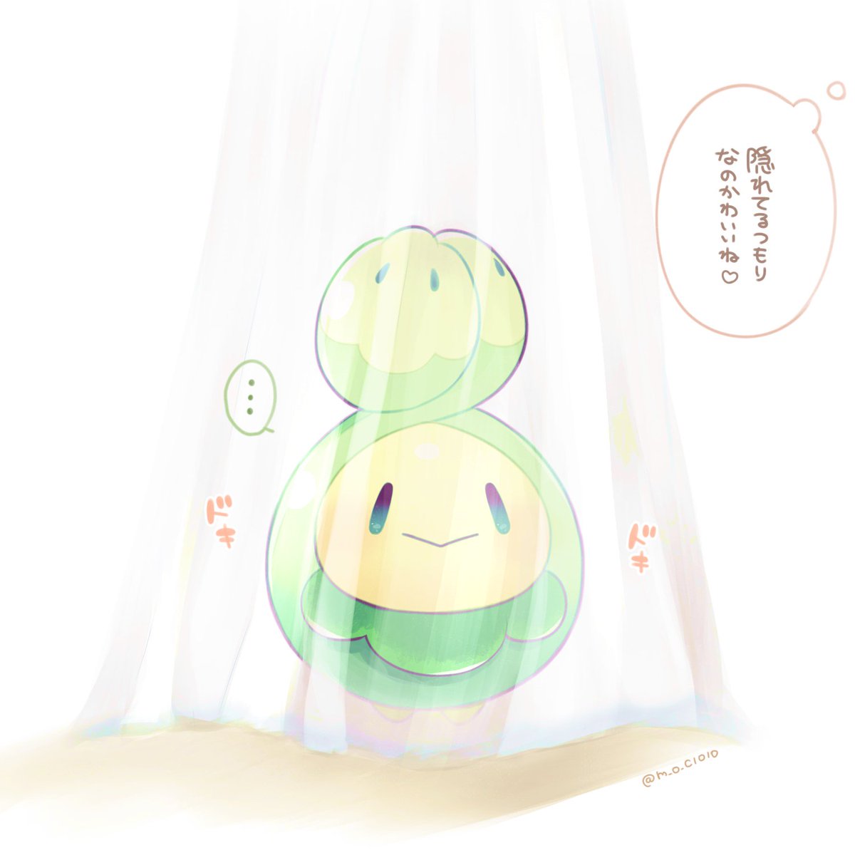 m_o_c1010's tweet photo. 薄いカーテンの裏にかくれんぼ https://t.co/HbU76fT4v1