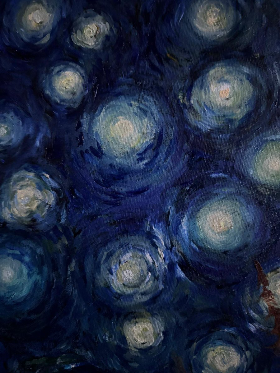 SsbmBluenote's tweet image. Outer wilds painting (van Gogh style) for @chwepsi !