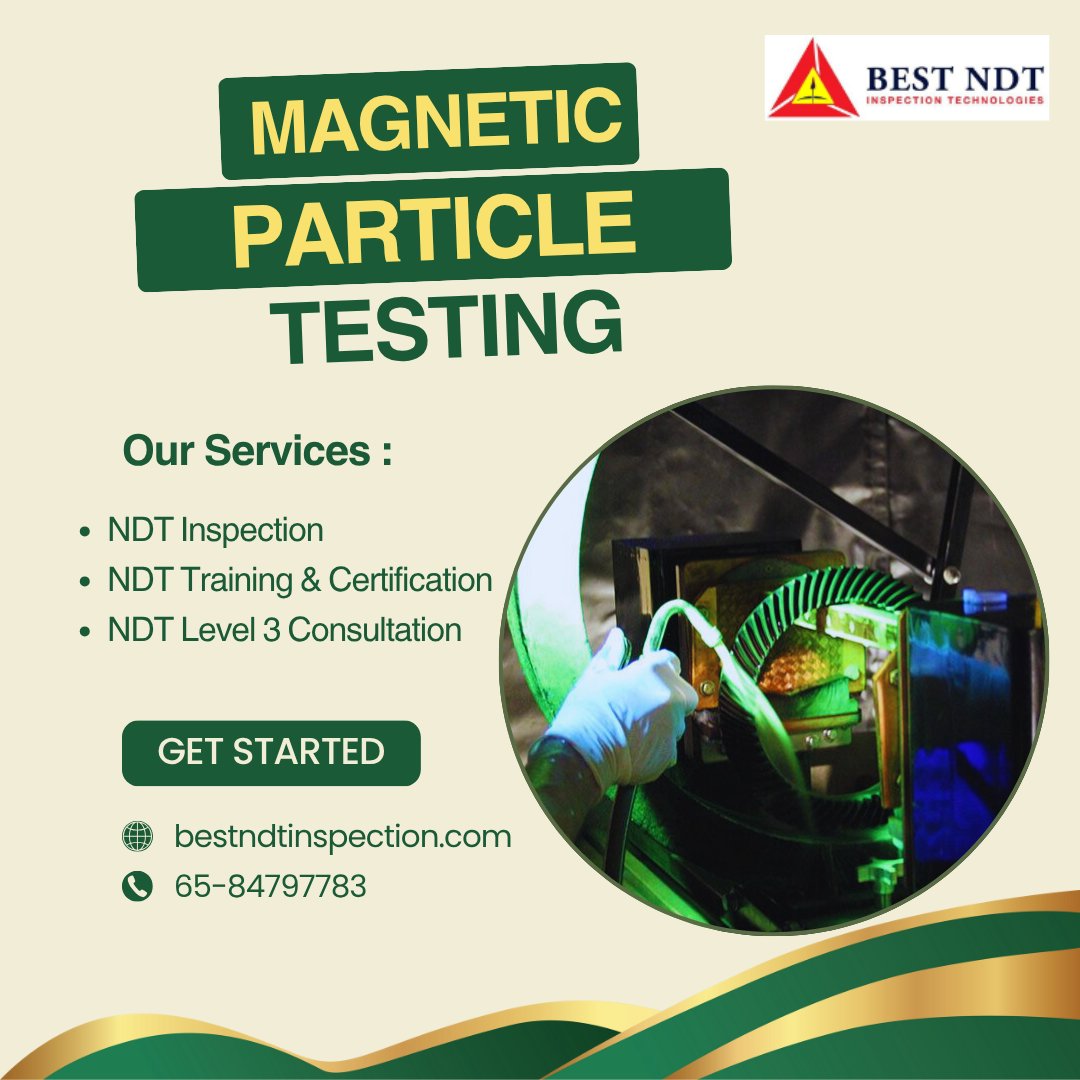 bestndtsg's tweet photo. 🔍 At Best NDT Inspection, we specialize in Magnetic Particle Testing—a trusted method for detecting surface and slightly subsurface flaws in ferromagnetic materials.

📞 Ready for reliable inspection?
Visit 👉 https://t.co/liH4K9oWsa

#MagneticParticleTesting #BestNDTInspection https://t.co/2BSikEBARR