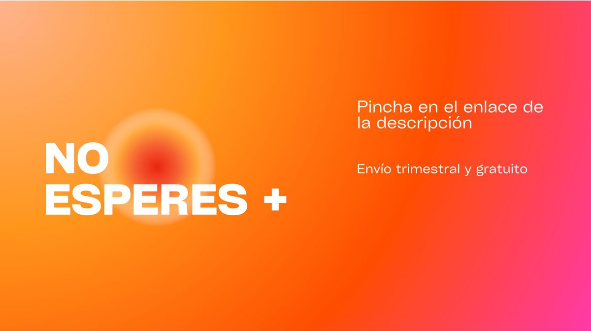 GuiaSalud's tweet image. ¿Quieres recibir toda la información de GuíaSalud y los últimos productos? Suscríbete a nuestro boletín y recibirás lo último en tu email de forma gratuita.
❗Envío trimestral
👍Sólo contenido de interés
Prometido 🤞
Suscríbete aquí 📩buff.ly/rwH35YC