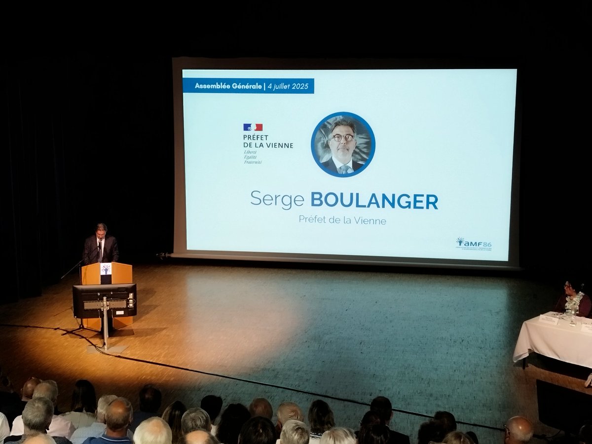 Association des maires de la Vienne (@amfvienne) on Twitter photo #AssembleeGenerale
▶️ Première intervention du préfet Serge Boulanger devant notre assemblée générale
▶️ Merci pour sa mobilisation et celle de ses équipes auprès des maires, et pour le dialogue quotidien avec l'AMF86
<a href="/Prefet86/">Préfet de la Vienne</a> #AssembleeGenerale
▶️ Première intervention du préfet Serge Boulanger devant notre assemblée générale
▶️ Merci pour sa mobilisation et celle de ses équipes auprès des maires, et pour le dialogue quotidien avec l'AMF86
<a href="/Prefet86/">Préfet de la Vienne</a>
