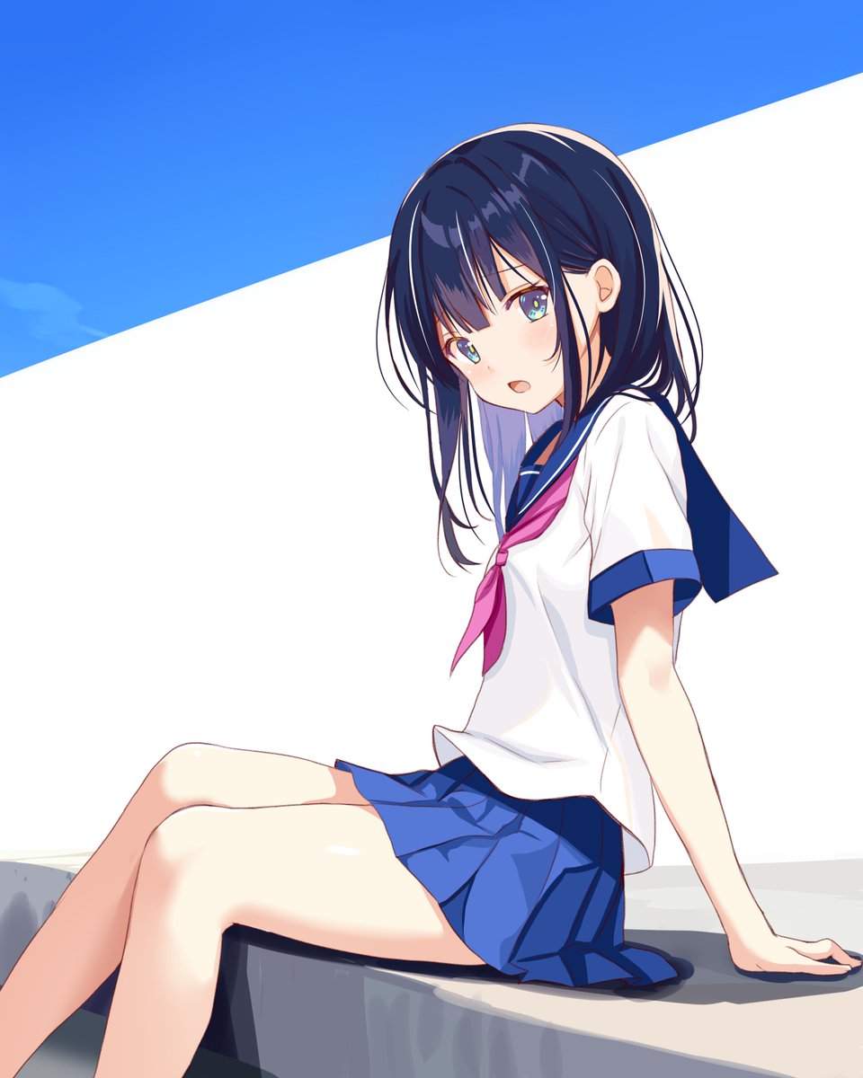 暑すぎるので清涼感ある制服ちゃん