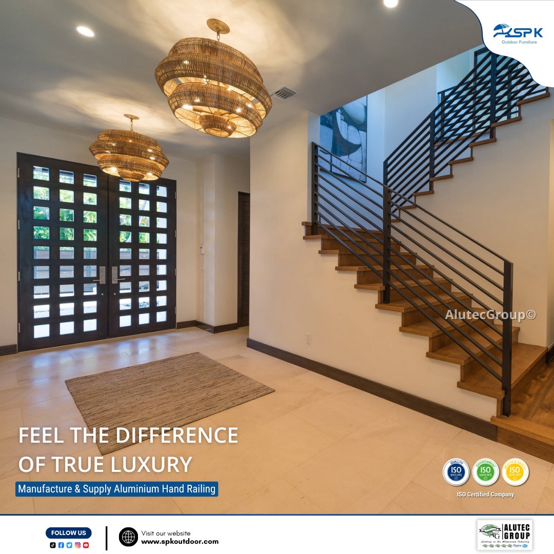 AlutecGroup's tweet image. Feel the difference! SPK handrails offer true luxury and safety. ✨ 📱 Call 076 138 7452 or visit spkoutdoor.com to upgrade today! 🇱🇰 #alutecgroup #aluminumhandrails #outdoorluxury #handraildesign #premiumquality #homeupgrade