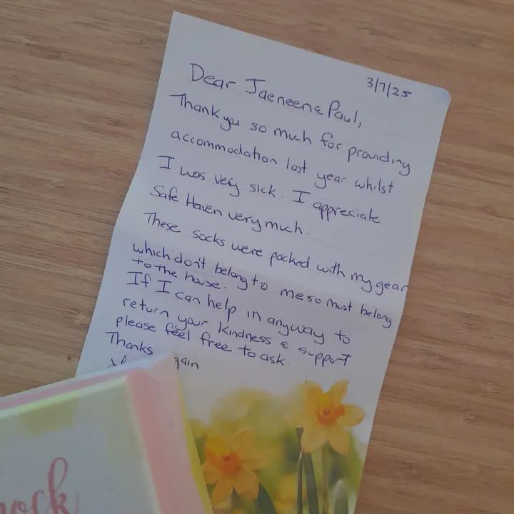 We don't do it for the thanks, but it's lovely when someone says thank you.