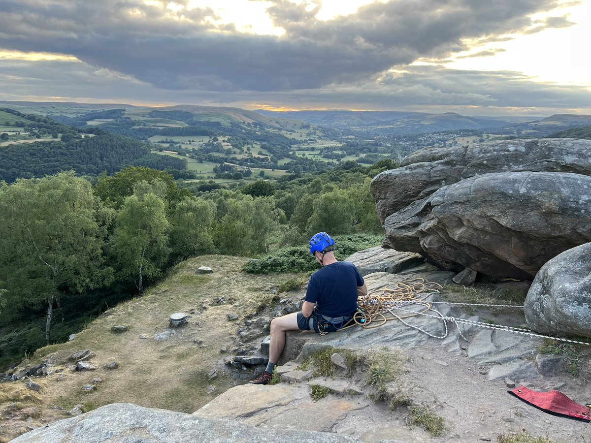 Our climbing session for a local youth club had a great time in beautiful weather yesterday evening. #rockclimbing #peakdistrict #outdoorlearning