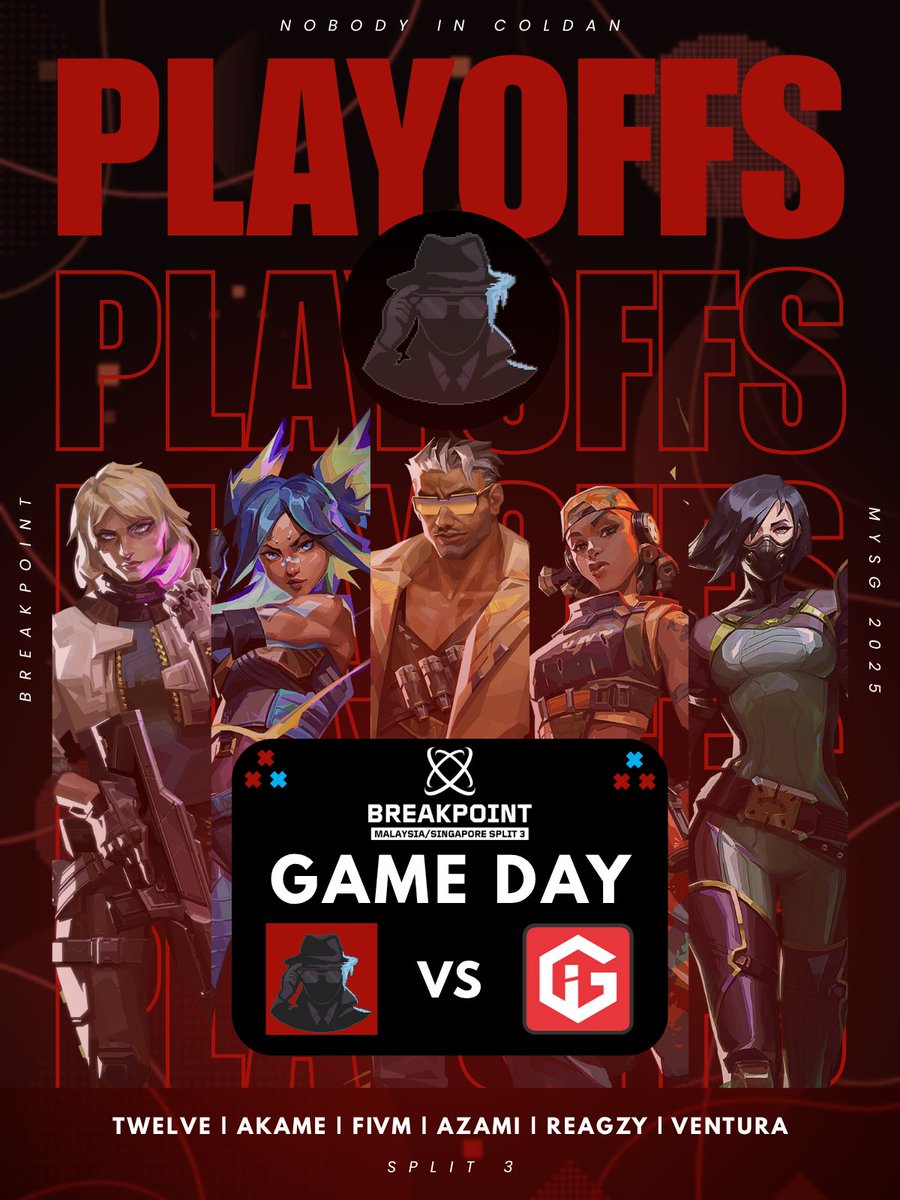 Nobody in Coldan GAME DAY!

#BREAKPOINT2025 Split 3 Upper Semifinals facing  <a href="/ignitegamingsg/">ignitegaming.sg</a> 

7pm SGT sooplive .com/berryfamco
