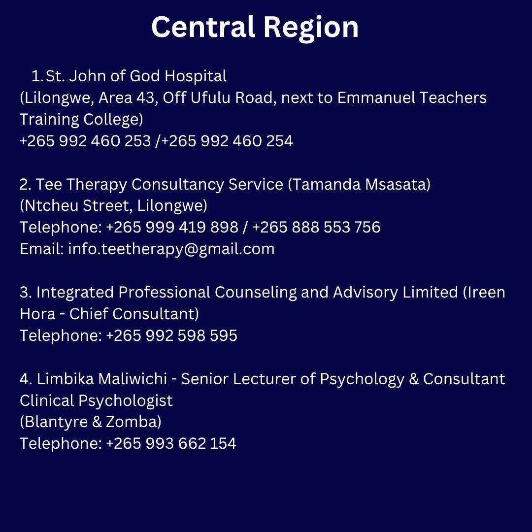 MHLeCProject's tweet photo. Struggling? Donโt suffer in silence ๐ซ
Weโve listed mental health resources available in Malawi. From hotlines to professional support, help is always within reach ๐
๐ Get support here: https://t.co/ge7R9ulzwp
#MentalHealth #YouAreNotAlone #Malawi #MHLEC #Youth #viral https://t.co/cPv44ShG2Q