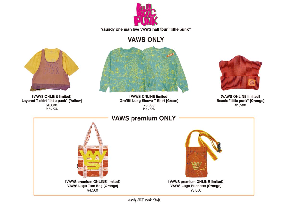 Vaundy one man live VAWS hall tour “little punk” 🌟OFFICIAL GOODS