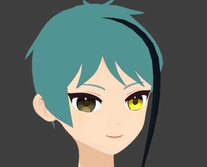 お顔作る練習にちょこちょこ進めてるショタジェ～ 髪の作り方が一生わからん