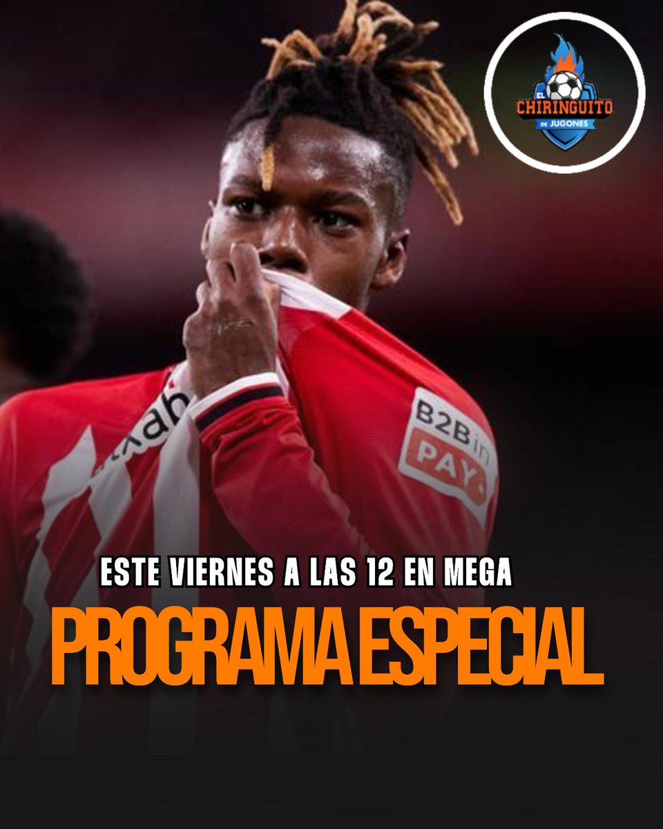 El Chiringuito TV (@elchiringuitotv) on Twitter photo 🚨 PROGRAMA ESPECIAL NICO WILLIAMS 🚨
📺 A las 12 de la NOCHE nos vemos en <a href="/elchiringuitotv/">El Chiringuito TV</a> en MEGA. 🚨 PROGRAMA ESPECIAL NICO WILLIAMS 🚨
📺 A las 12 de la NOCHE nos vemos en <a href="/elchiringuitotv/">El Chiringuito TV</a> en MEGA.