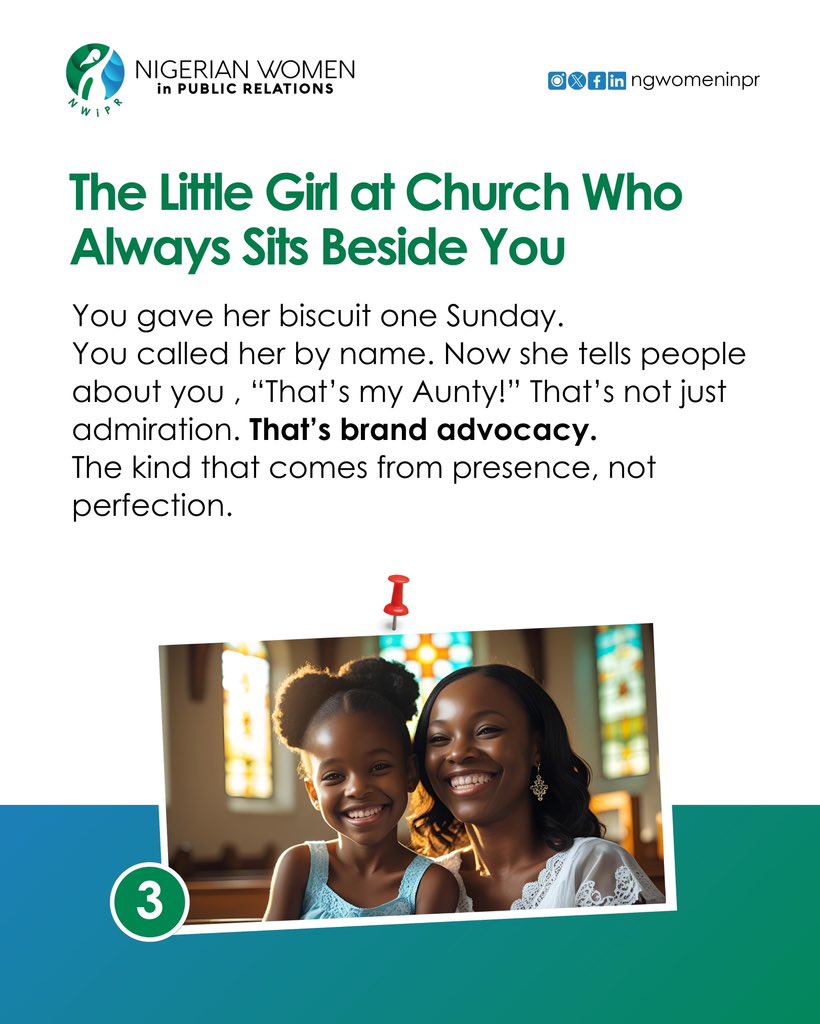 NGWomeninPR's tweet photo. Proof that you have been doing PR all your life. Which of the slides can you relate to? Share in the comment.

#NigerianWomeninPR #PRProfessionals #PRandComms https://t.co/jjEqgLeKrM