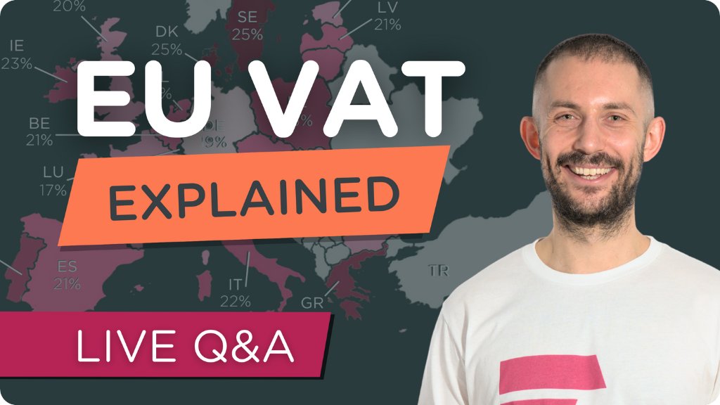 Thinking of expanding your business into Europe, but worried about the tax implications?

On Monday 7th July at 10am we're co-hosting a live webinar and Q&amp;A with EU VAT experts SimplyVAT.

Join us and have your questions answered here: youtube.com/live/bBVoYoHDx…