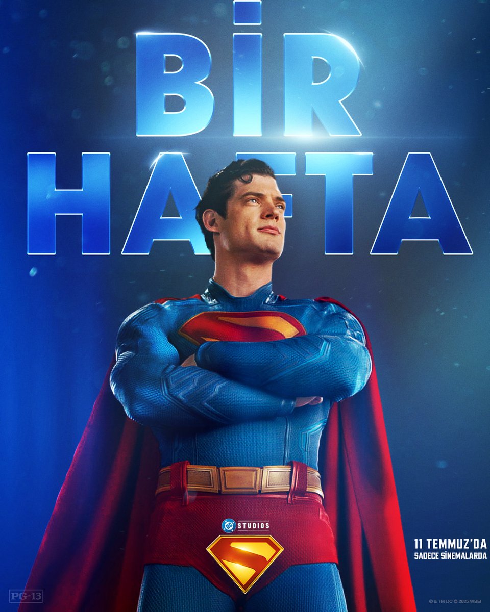 #Superman için son 1 hafta! 11 Temmuz’da sadece sinemalarda. 💥