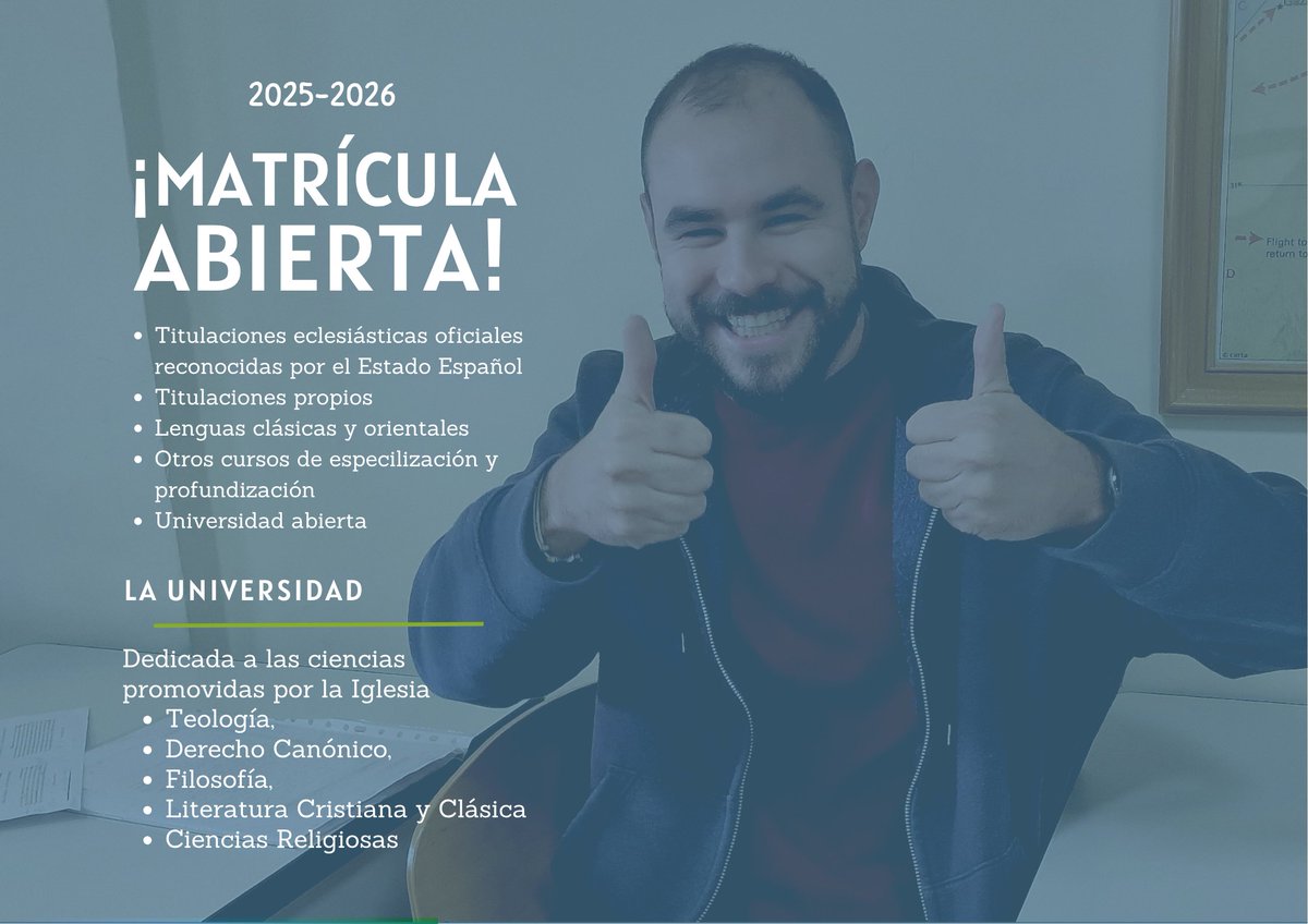 🎓 ¿Has sido admitido en la <a href="/UniSanDamaso/">Universidad Eclesiástica San Dámaso</a>? ¡Ya puedes matricularte online! 

🗓️ Matrícula ordinaria del 1 al 25 de septiembre   

📲Toda la info en sandamaso.es/estudiar-en-sa…

#MatriculaUESD #UniSanDamaso